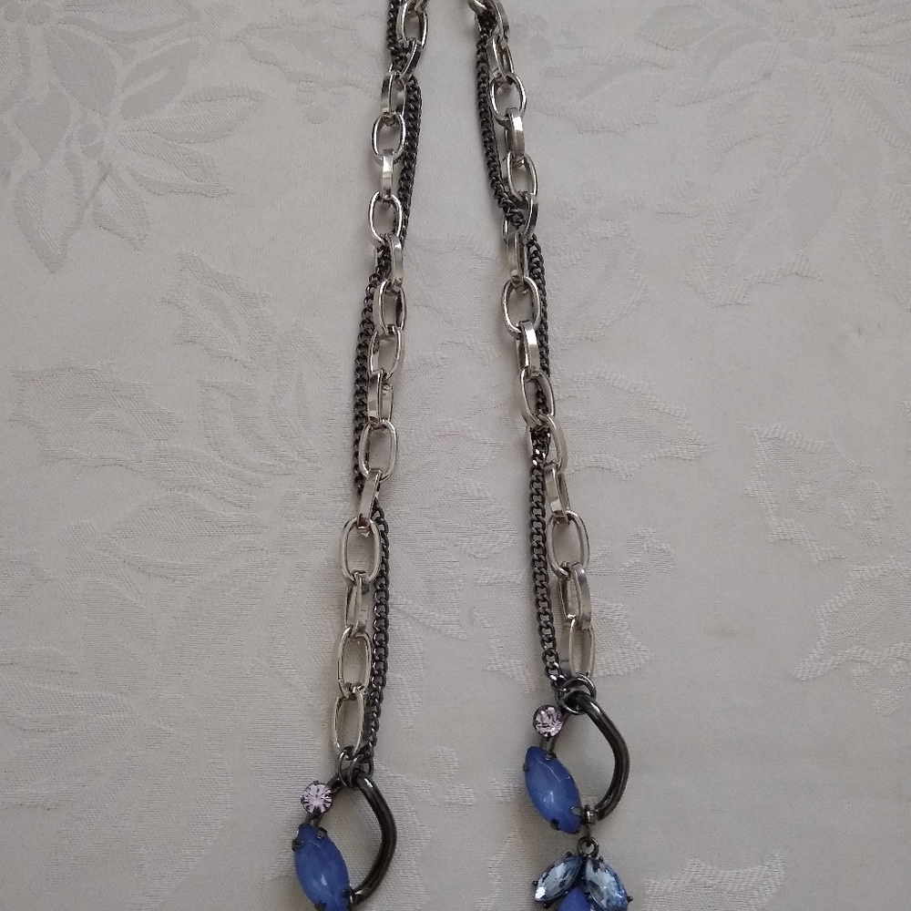 Statement Multi Strands Layered Chain Lavender Cr… - image 8